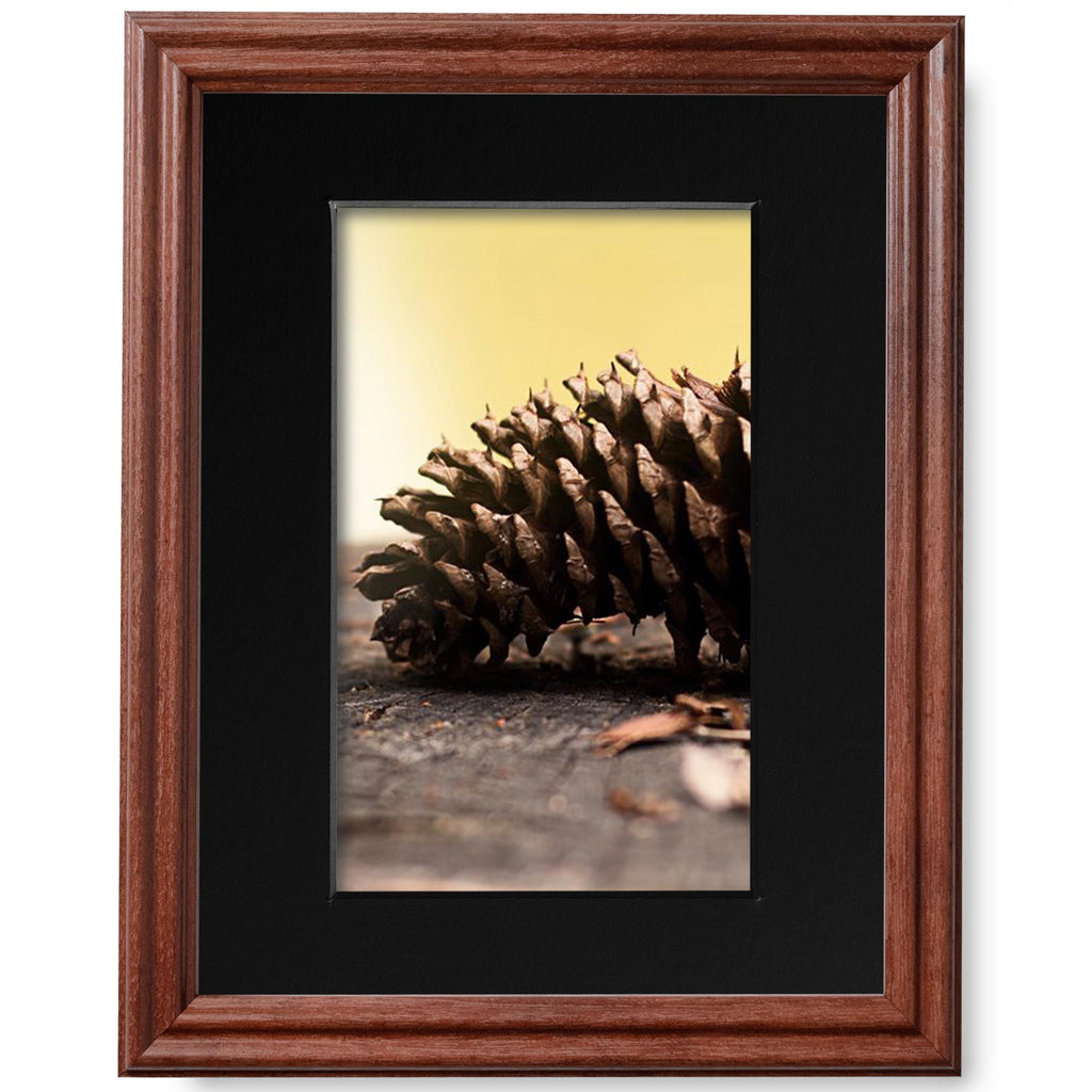 8x10 Walnut Picture Frame Matted to 5x7, photo 2