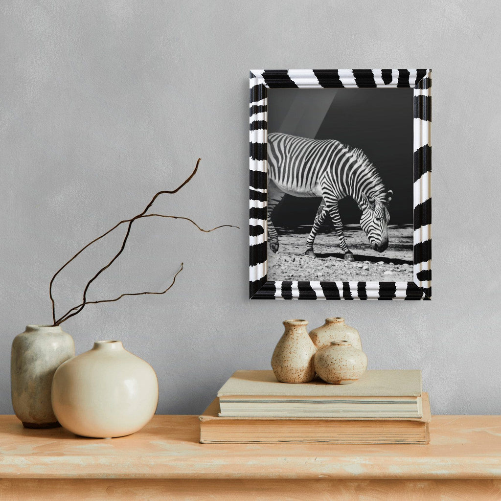Zebra Print .75" Solid Wood Picture Frame, photo 3