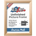 Unfinished Natural .84" Beveled Solid Wood Picture Frame