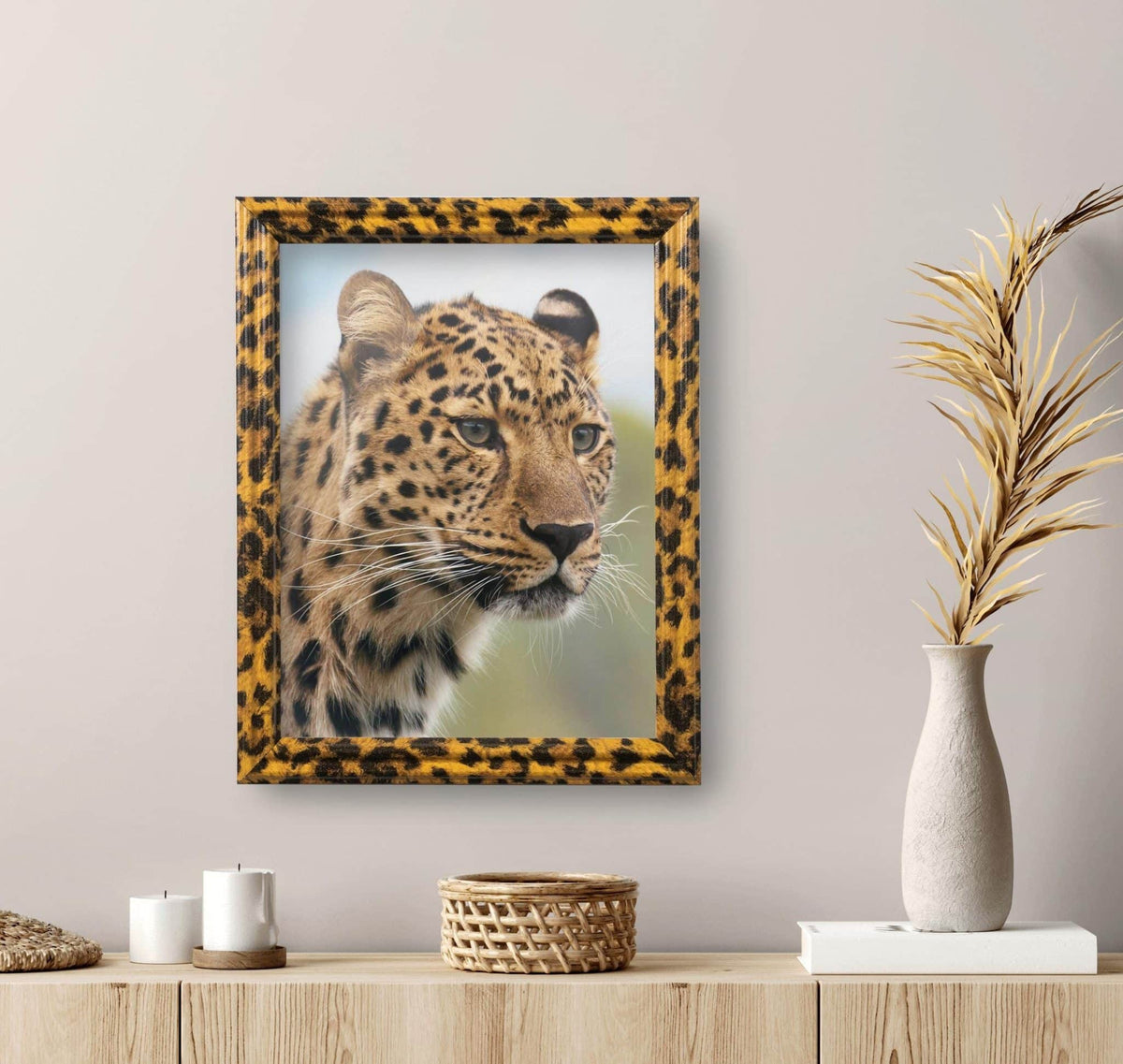Leopard Print .75" Solid Wood Picture Frame, photo 4