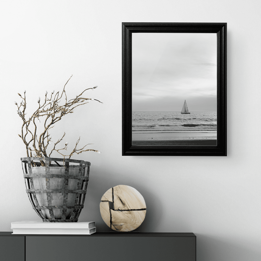 Black .75" Solid Wood Picture Frame, photo 4