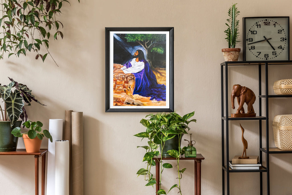 And He Prayed in the Garden by Herman Woodall Art Print, photo 3