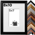 8x10 Picture Frame Matted to 5x7 (17 Colors)