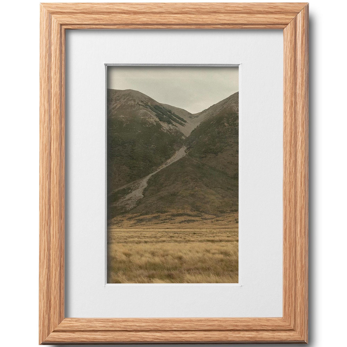 8x10 Oak Picture Frame Matted to 5x7