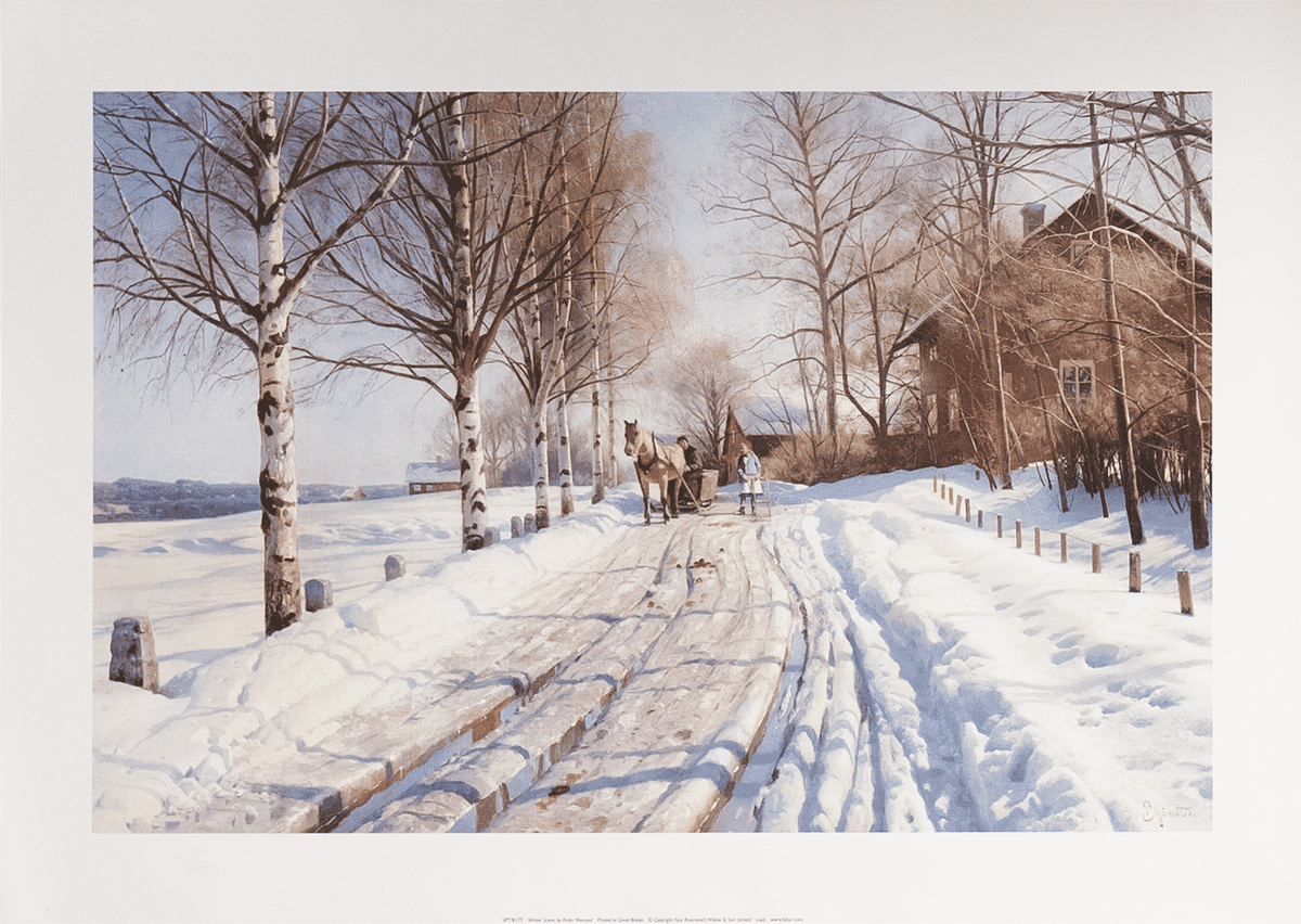Winter Scene by Monsted art print