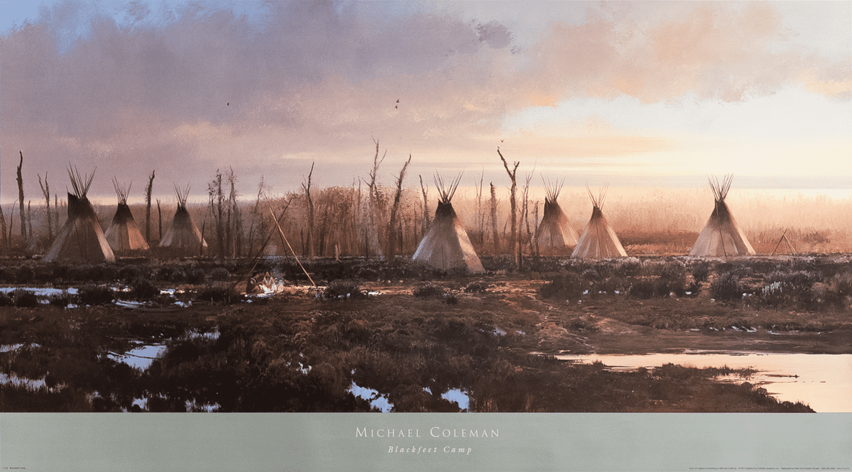 Blackfeet Camp by Coleman art print