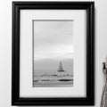 8x10 Black Picture Frame Matted to 5x7