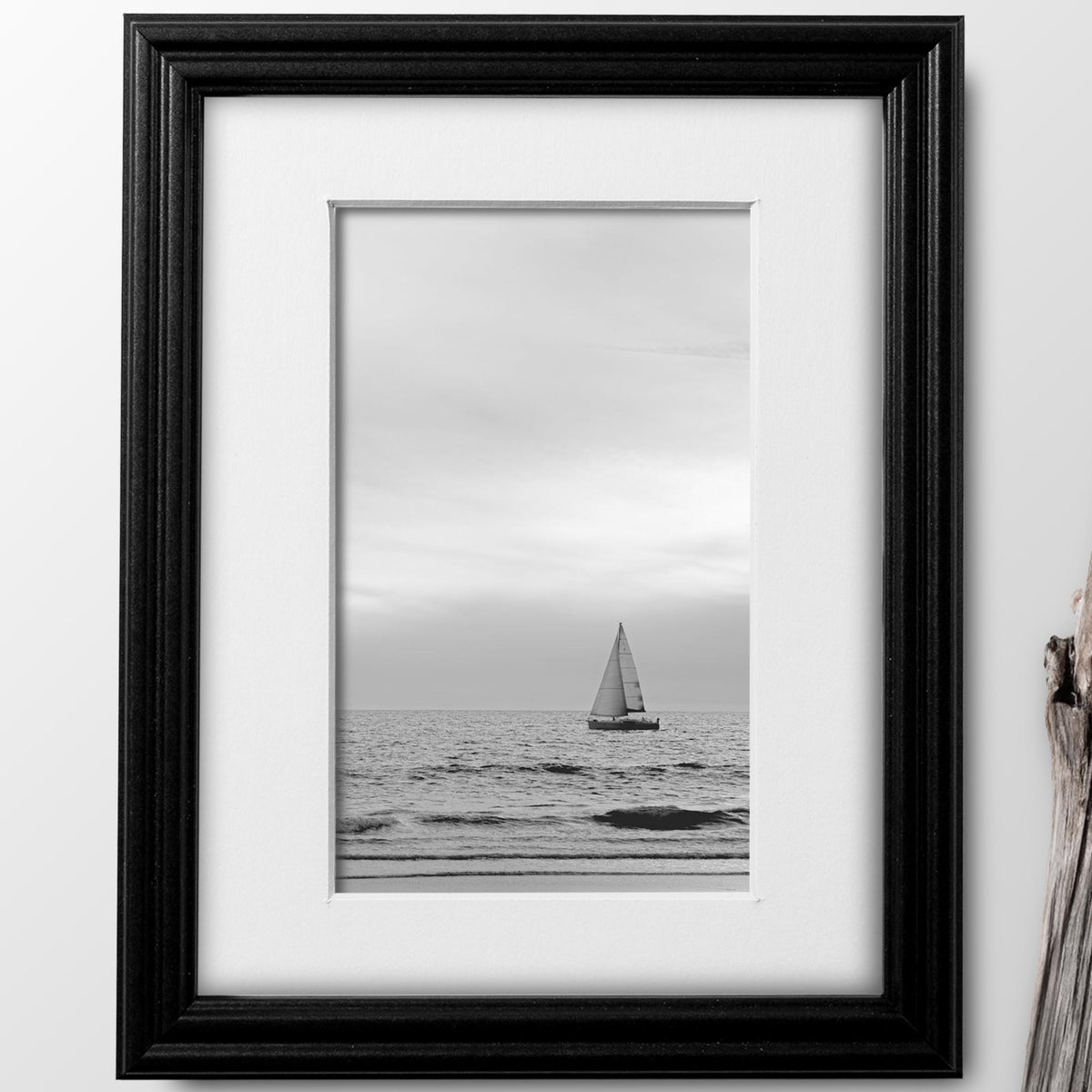 8x10 Black Picture Frame Matted to 5x7