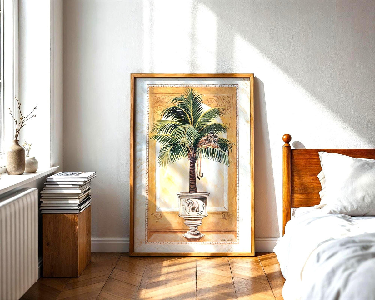 Monkey in Palms II by Katherine Roundtree Art Print, photo 2