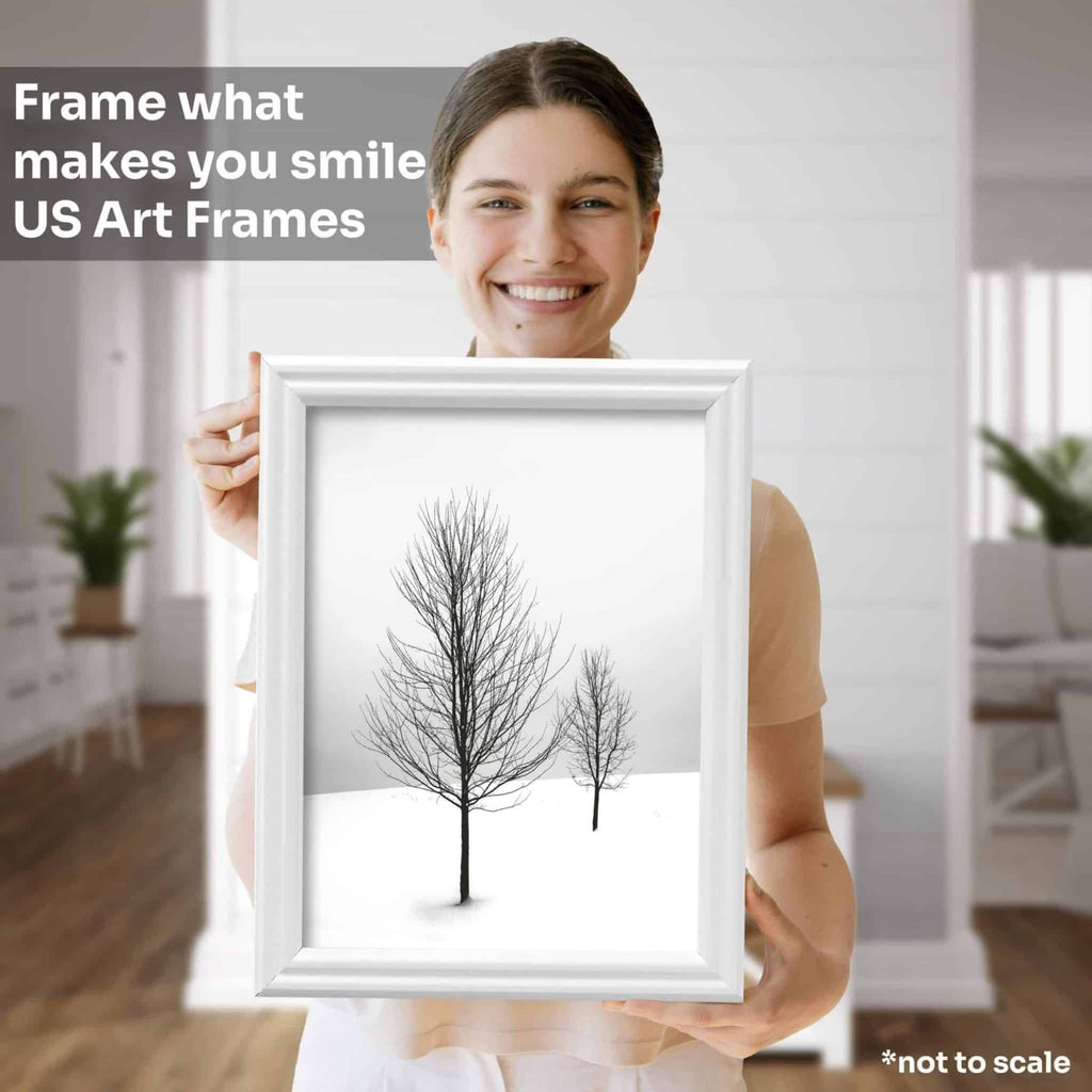 White .75" Solid Wood Picture Frame, photo 5