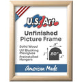 Unfinished Raw .80" Rounded Solid Wood Picture Frame