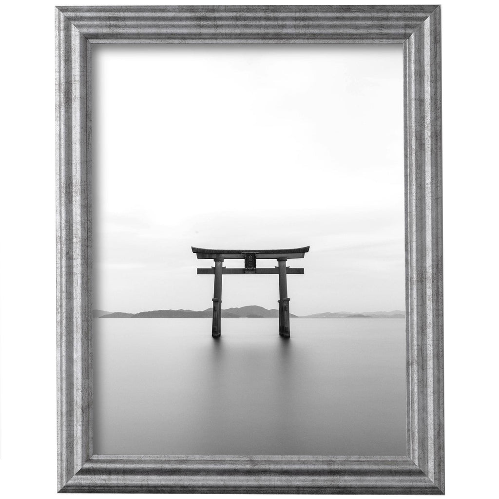 Vintage Antique Silver .75" Solid Wood Picture Frame
