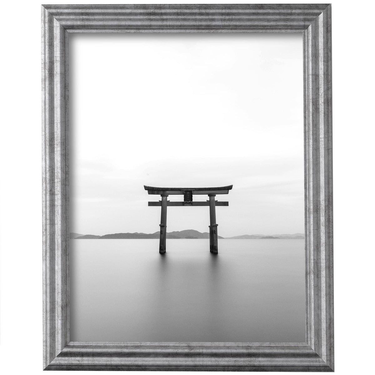 Vintage Antique Silver .75" Solid Wood Picture Frame