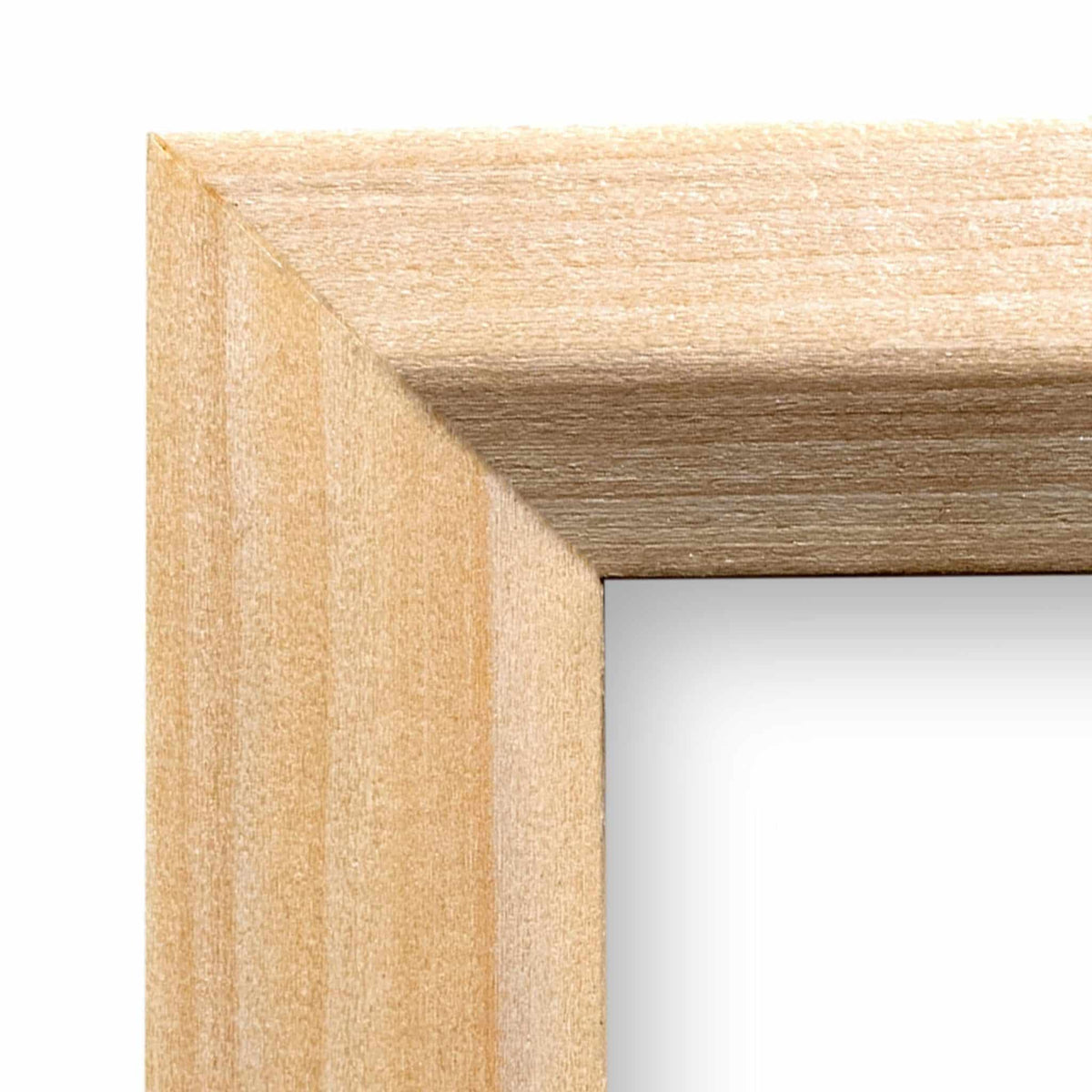 Unfinished Natural .84" Beveled Solid Wood Picture Frame, photo 2