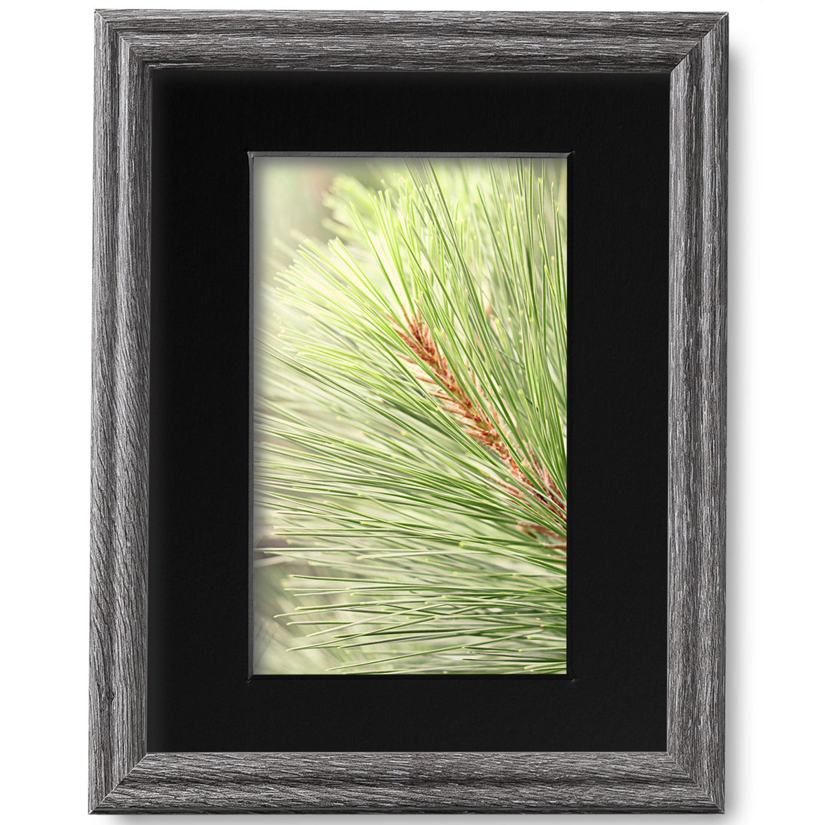 8x10 Barnwood Gray Picture Frame Matted to 5x7, photo 2