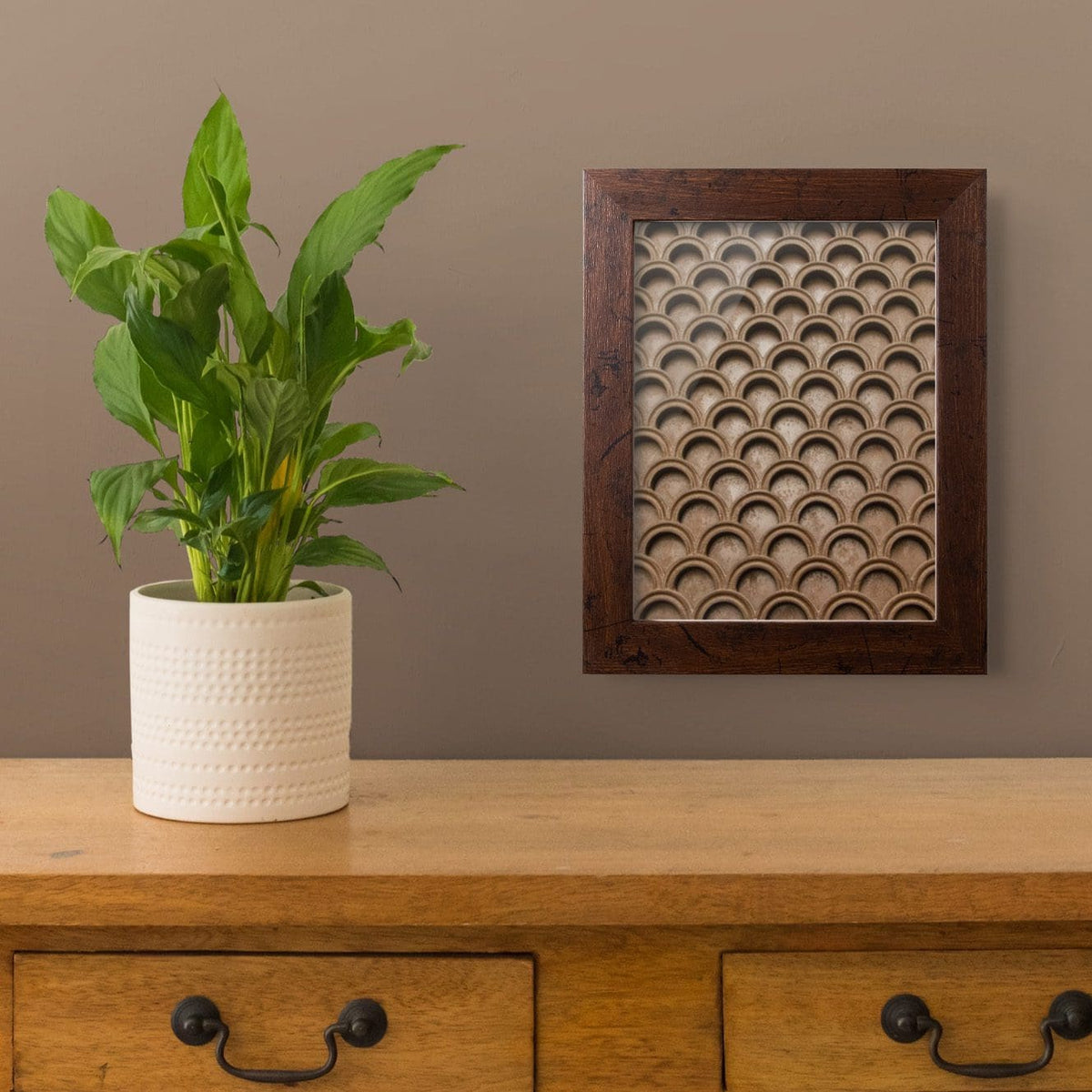 Distressed Mahogany 1" Flat Picture Frame, photo 3