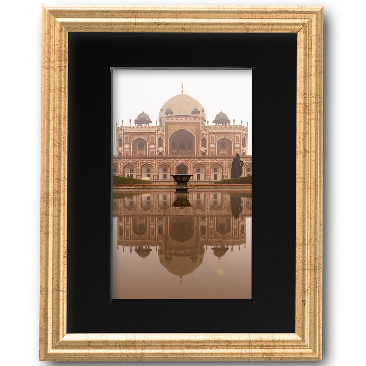8x10 Antique Gold Picture Frame Matted to 5x7, photo 2
