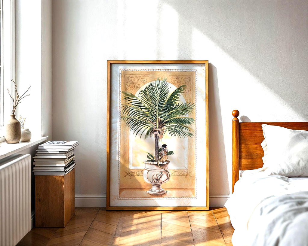 Monkey in Palms I by Katherine Roundtree Art Print, photo 2
