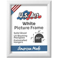 White .80" Rounded Solid Wood Picture Frame