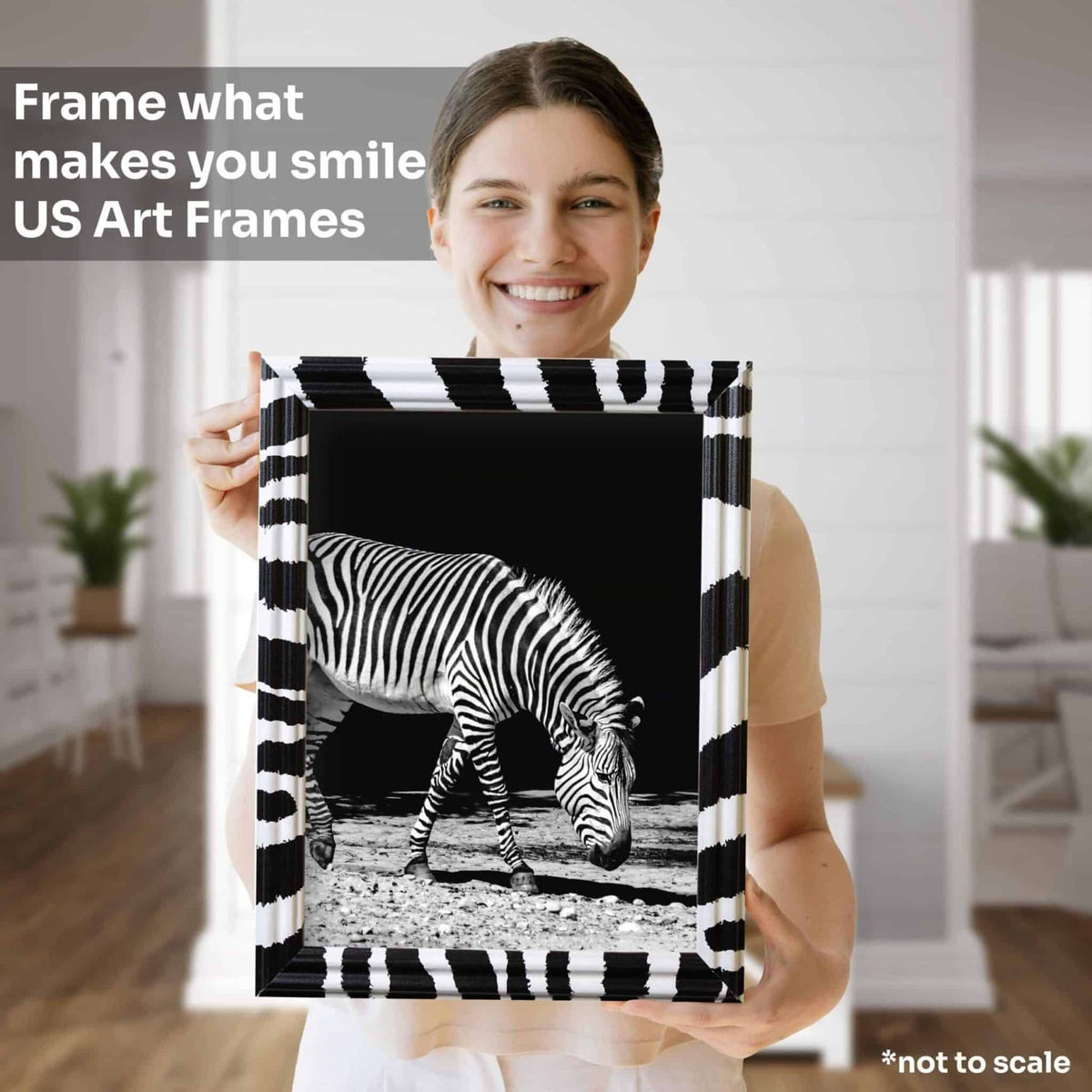 Zebra Print .75" Solid Wood Picture Frame, photo 5