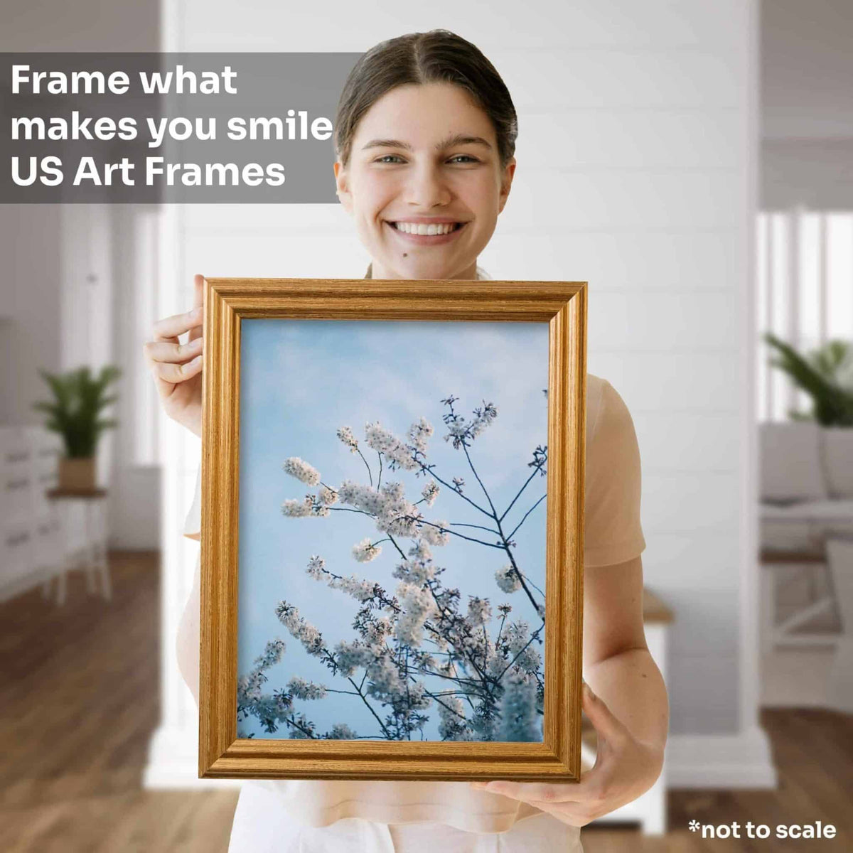 Honey Gold .75" Solid Wood Picture Frame, photo 5