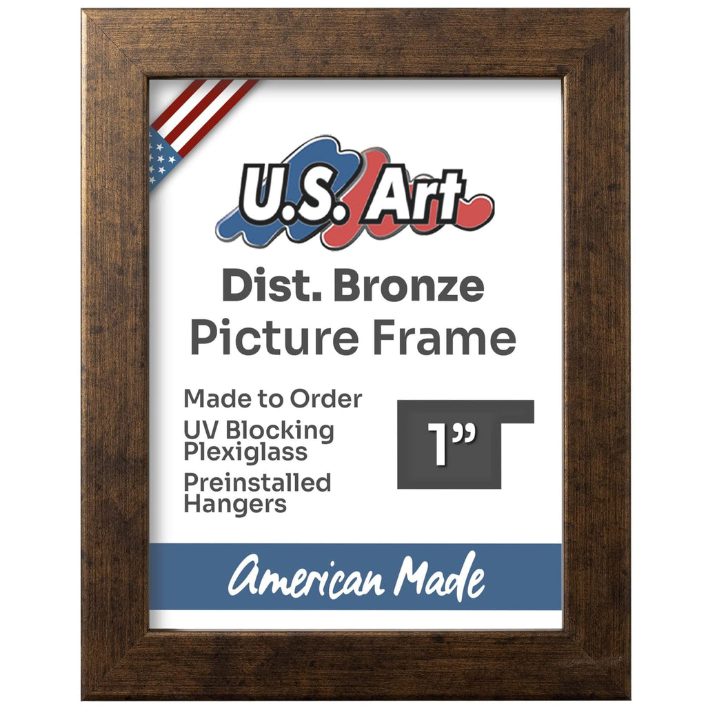 Vintage Rustic Bronze 1" Flat Picture Frame