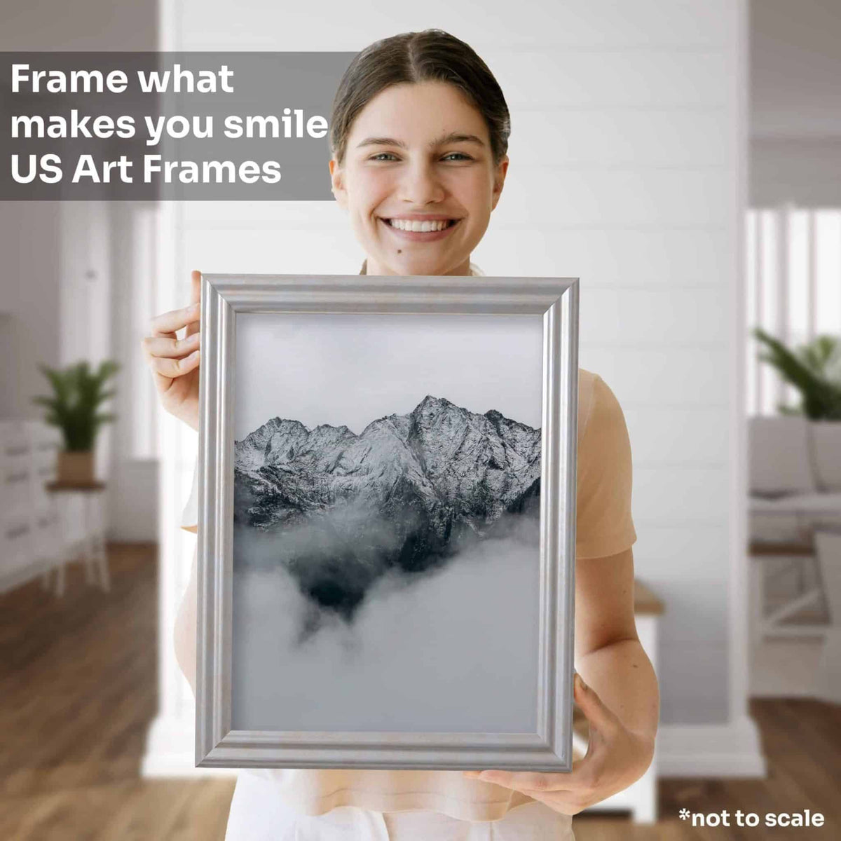Cloud Silver .75" Solid Wood Picture Frame, photo 3