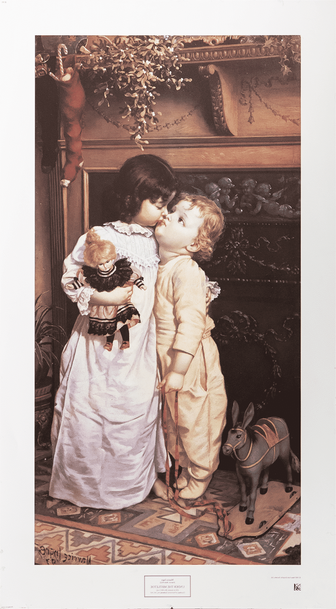 Under the Mistletoe by Ingre art print