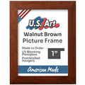 Country Walnut Brown 1" Flat Picture Frame