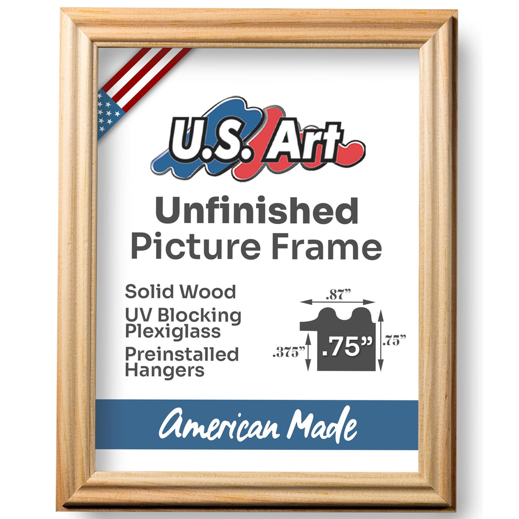 8x10 Unfinished Raw Picture Frame Matted to 5x7, photo 5