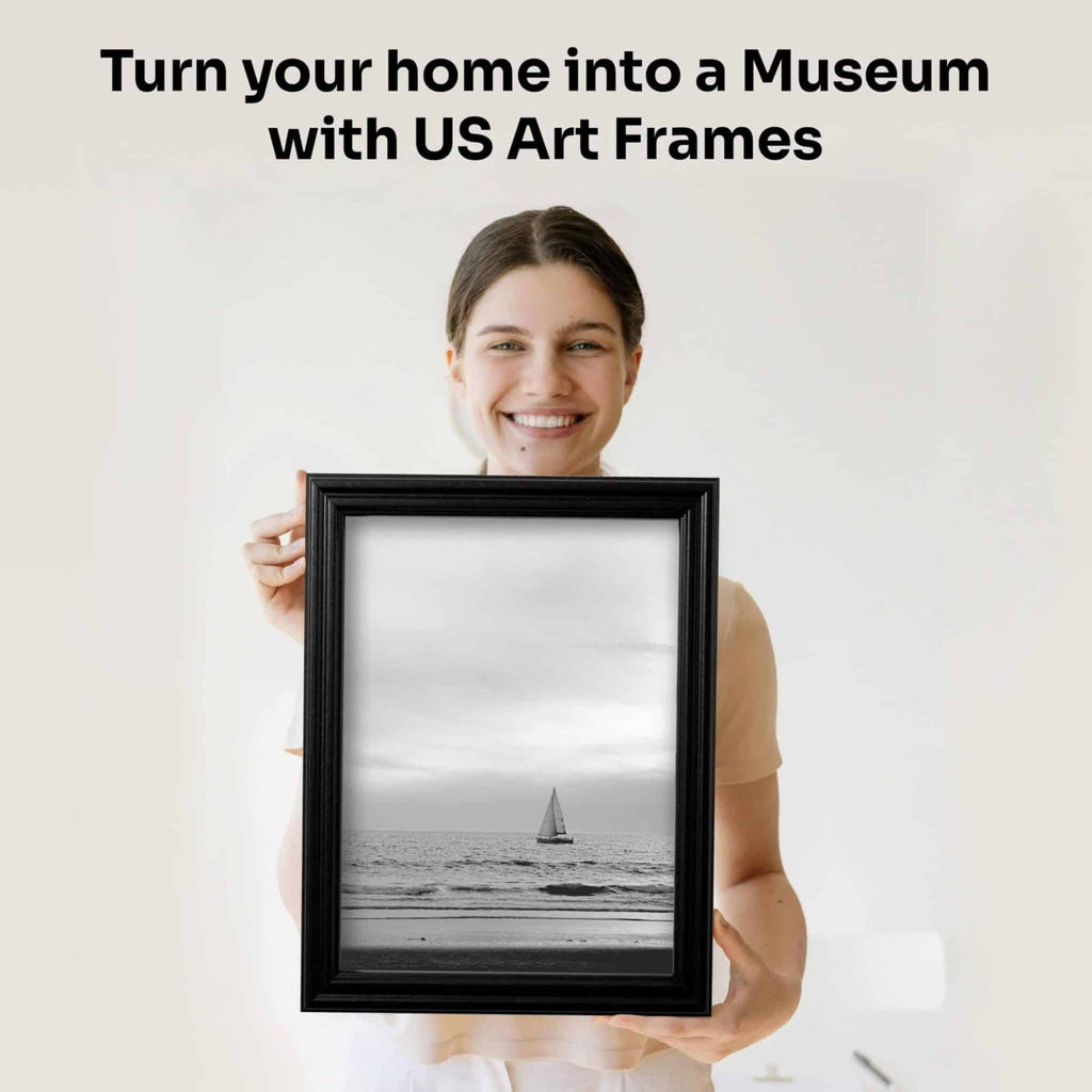 Black .75" Solid Wood Picture Frame, photo 5