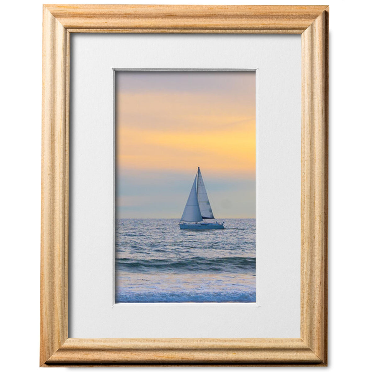 8x10 Unfinished Raw Picture Frame Matted to 5x7