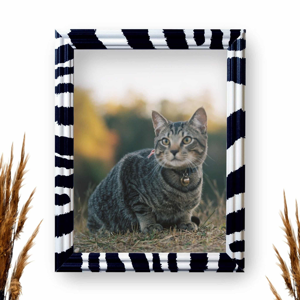 Zebra Print .75" Solid Wood Picture Frame, photo 4