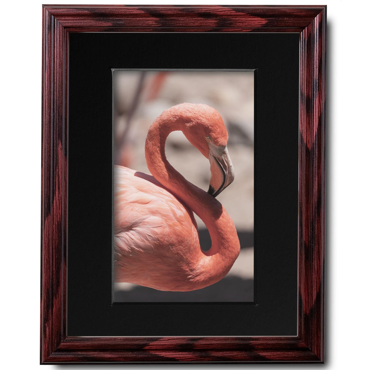 8x10 Cherry Picture Frame Matted to 5x7, photo 2
