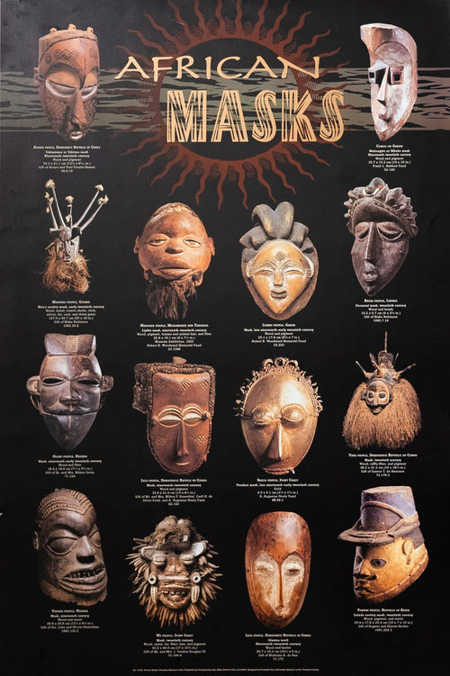 African Masks by Key art print