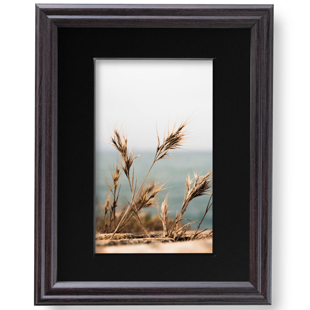 8x10 Coffee Brown Picture Frame Matted to 5x7, photo 2