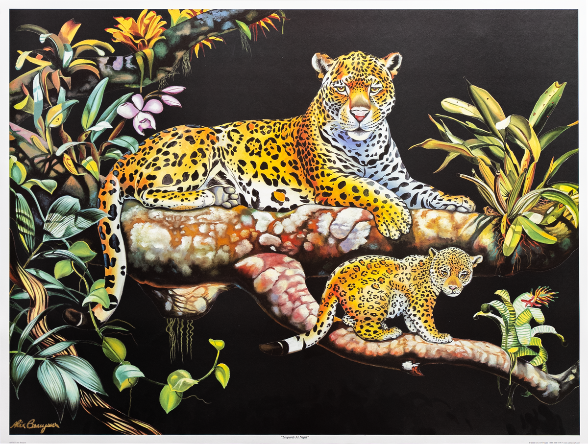 Leopards art print