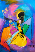 Lady Sax art print