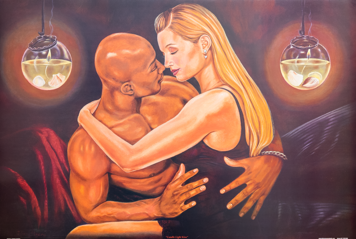 Candle Light Kiss art print
