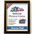 Gold Lip 1.1 inch black and gold picture frame