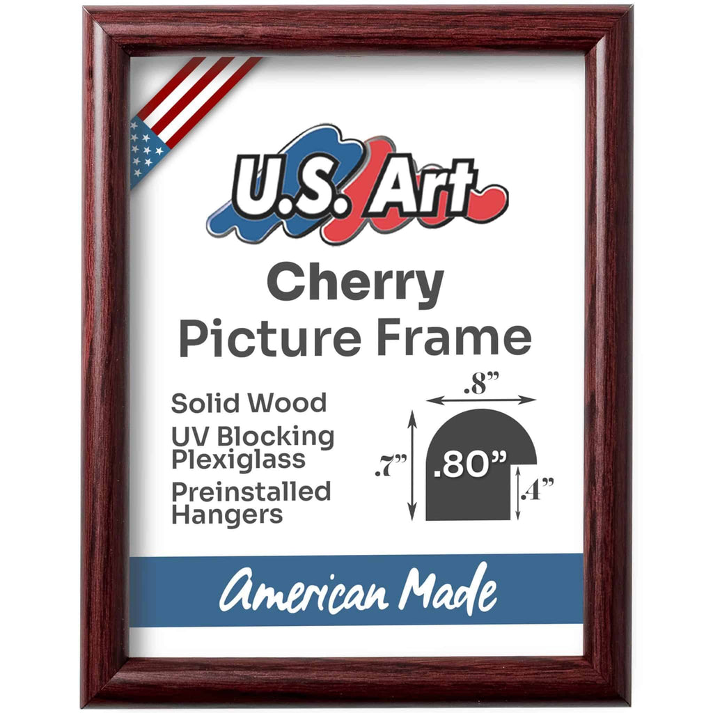 Cherry .80" Rounded Solid Wood Picture Frame