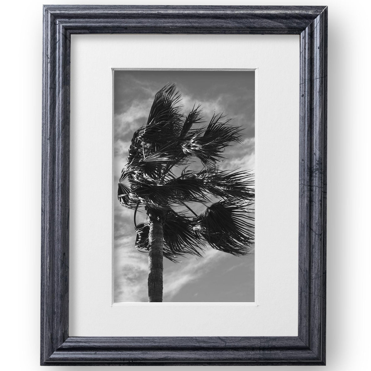 8x10 Distressed Gray Picture Frame Matted to 5x7