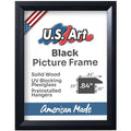 Black .84" Beveled Solid Wood Picture Frame