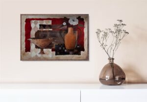 Decorative Crimson I, by Robinson - 24x36 Art Poster Print for Wall, Home Decor