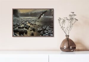 Eagle in Flight, by Daniel - 24x36 Art Poster Print for Wall, Home Decor