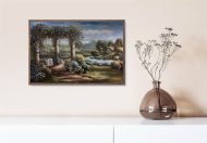 Garden of Blue II, by Brown - 24x36 Art Poster Print for Wall, Home Decor