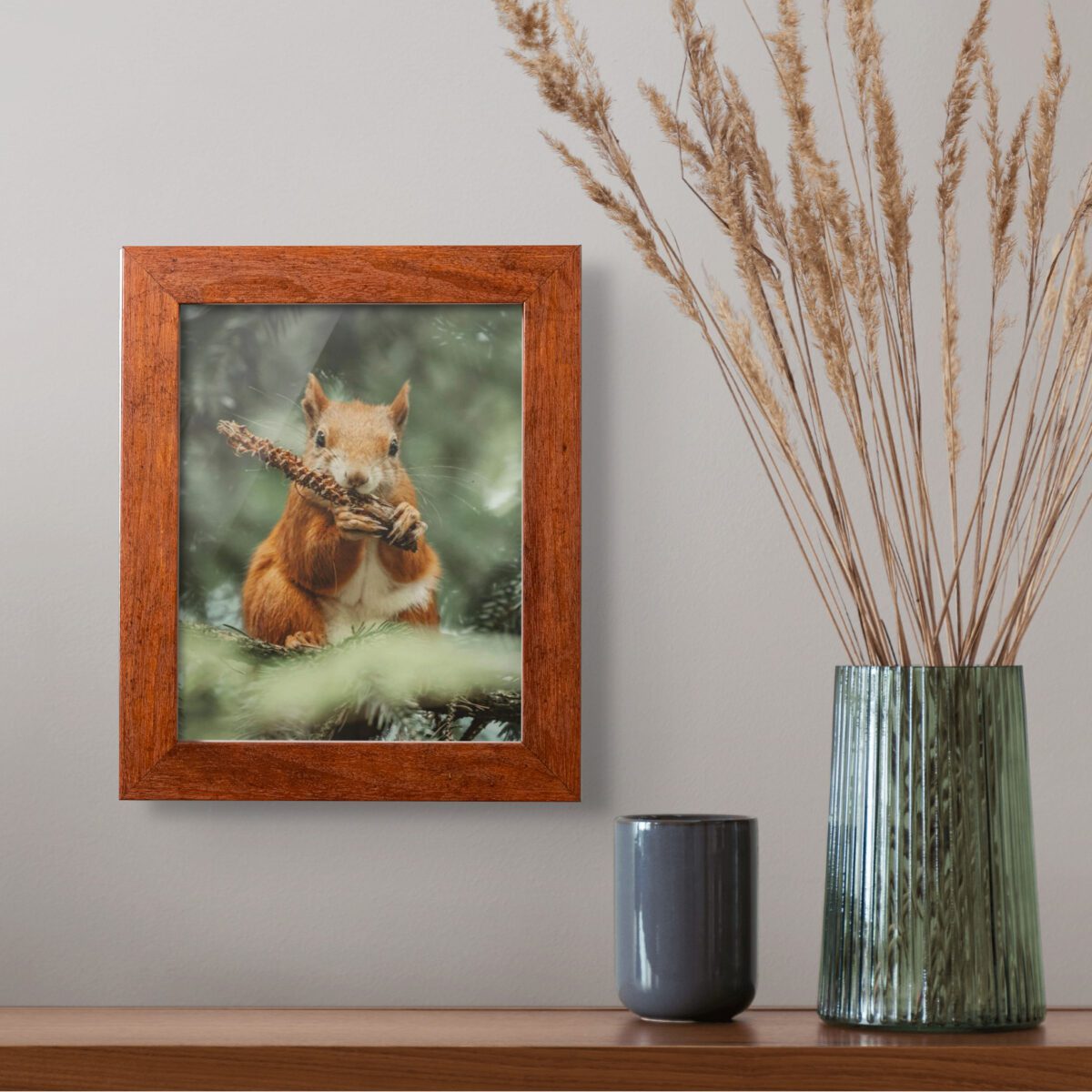 Red Oak 1" Flat Picture Frame - Image 3