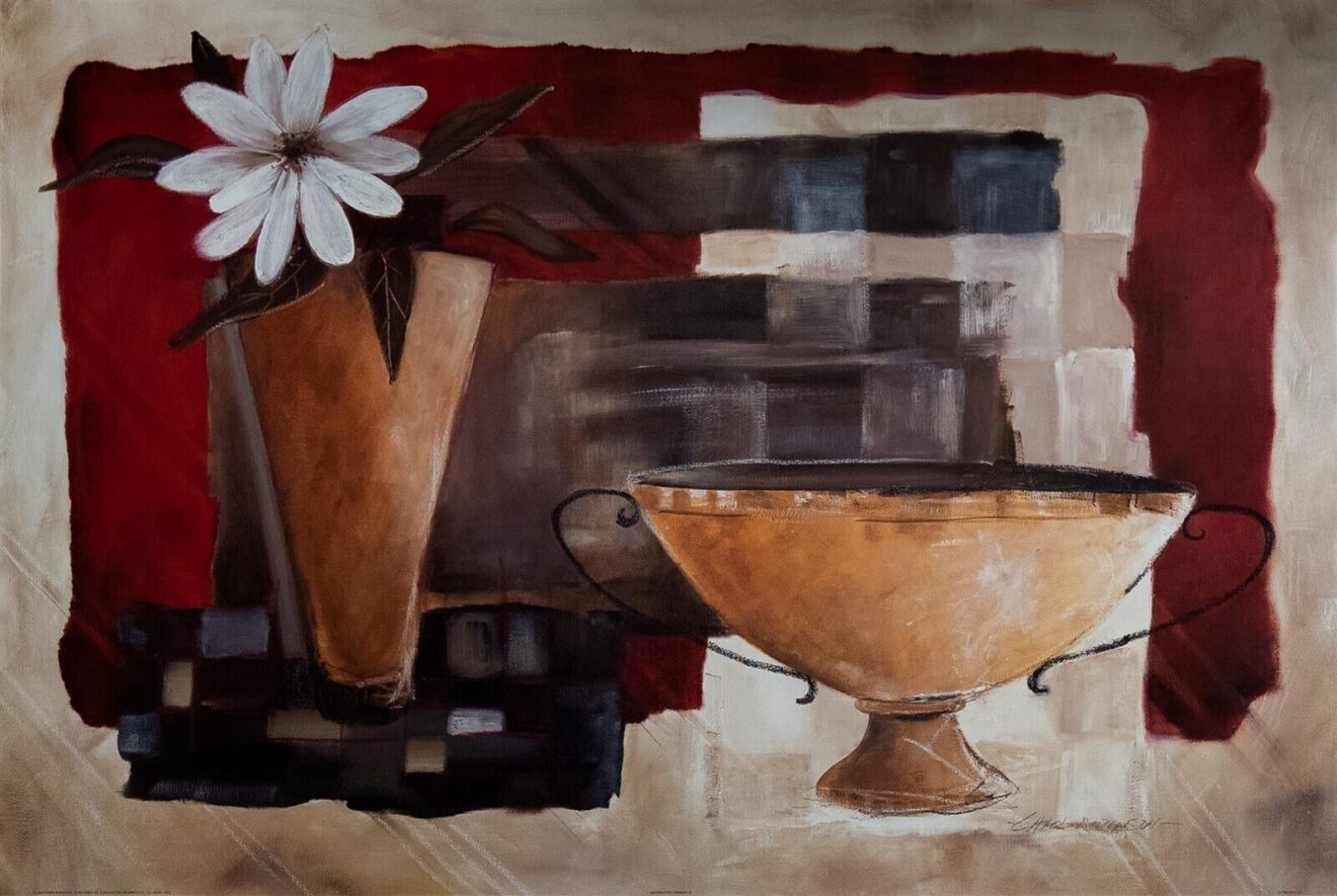 Decorative Crimson II, by Robinson - 24x36 Art Poster Print for Wall, Home Decor - Image 2