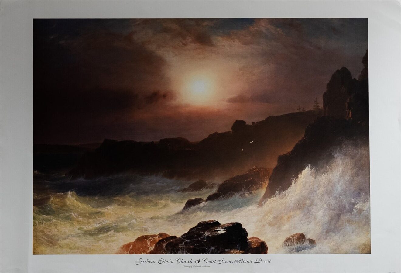 Coast Scene, Mount Desert, by Church - 24x36 Art Poster Print for Wall, Home Decor - Image 2