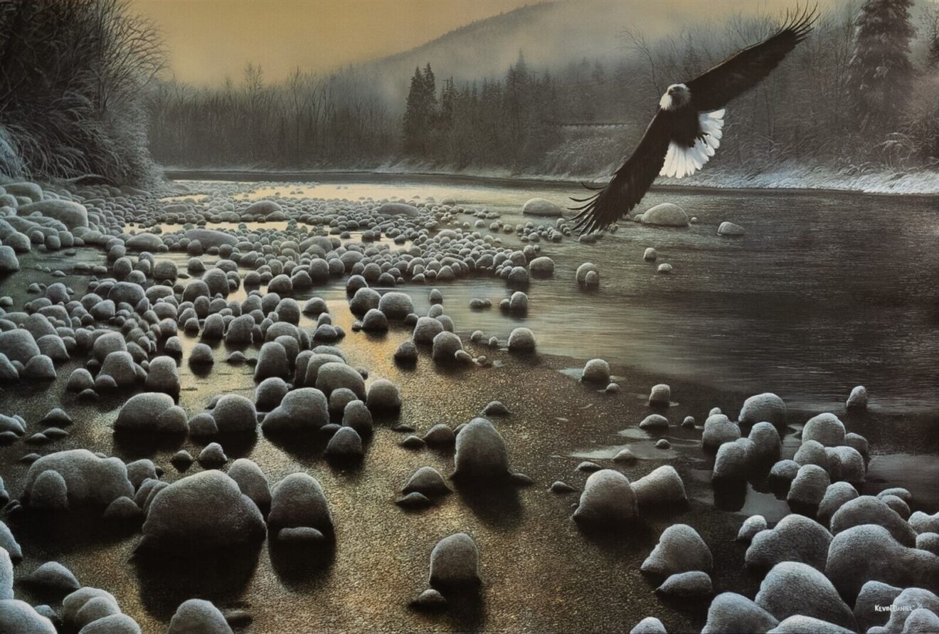 Eagle in Flight, by Daniel - 24x36 Art Poster Print for Wall, Home Decor - Image 2